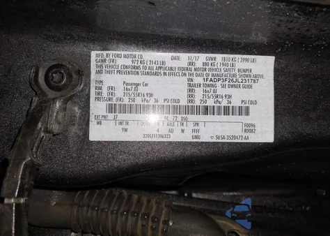 2018 Ford Focus Se z USA, uszkodzony, nr VIN 1FADP3F26JL231787